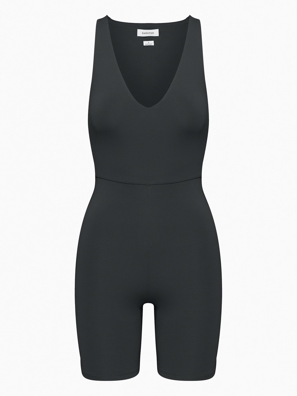 Aritzia Babaton Contour V-Neck Shorts Workout Romper Bodysuit Playsuit Onesie Xs